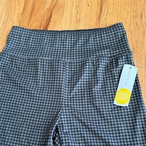 THE COMMONS Houndstooth Gray Leggings, Size Youth Large